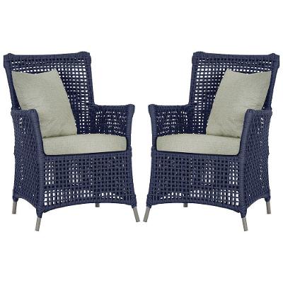 Poltronas Igapó Alumínio Pintura Fendi Corda Náutica E3 Azul
