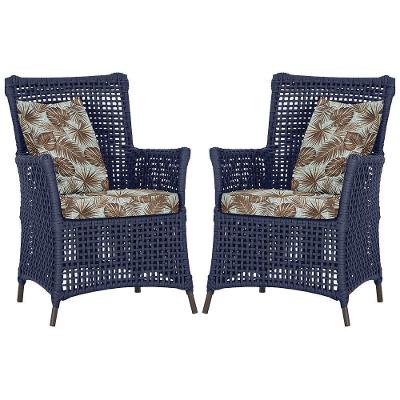 Poltronas Igapó Alumínio Pintura Marrom Corda Náutica E6 Azul