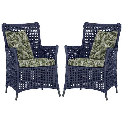 Poltronas Igapó Alumínio Pintura Preta Corda Náutica E5 Azul