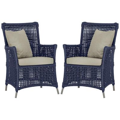 Poltronas Igapó Alumínio Pintura Fendi Corda Náutica E7 Azul