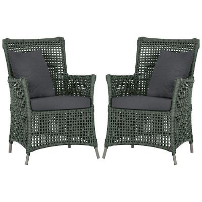 Poltronas Igapó Alumínio Micro Pintura Fendi Corda Náutica E Verde