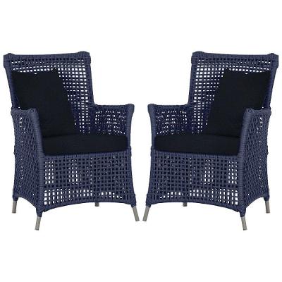 Poltronas Igapó Alumínio Pintura Fendi Corda Náutica E12 Azul
