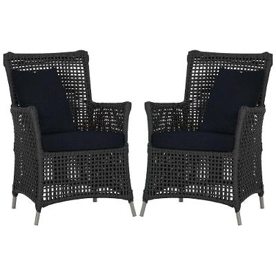 Poltronas Igapó Alumínio Pintura Fendi Corda Náutica E12 Preto