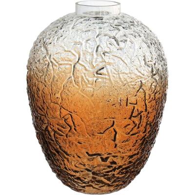 Vaso Decorativo Enfeite Casa Garrafa Home&co Vidro 29x22x22cm Marrom
