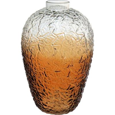 Vaso Decorativo Enfeite Casa Garrafa Home&co Vidro 39x25x25cm Marrom
