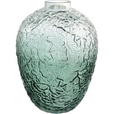 Vaso Vaso Decorativo Enfeite Casa Garrafa Home&co Vidro 29x22x22cm Fume