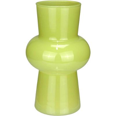 Vaso Decorativo Enfeite Casa Eclipse Home&co Leitoso Vidro 20x12x12cm Verde