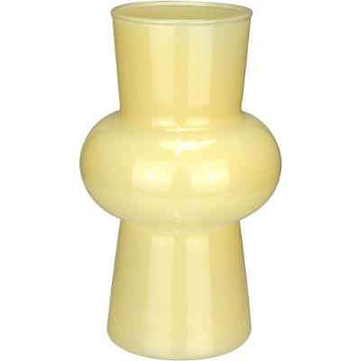 Vaso Decorativo Enfeite Casa Eclipse Home&co Leitoso Vidro 20x12x12cm Creme