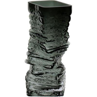 Vaso Decorativo Enfeite Casa Pedra Home&co Vidro 24x10x10cm Fume