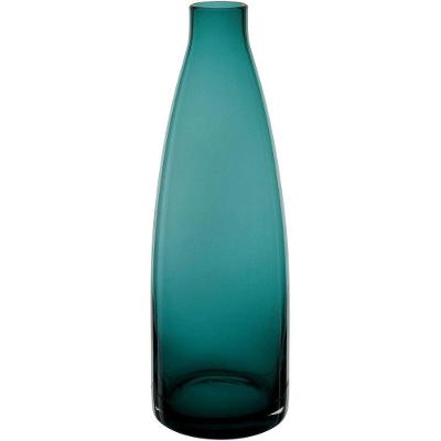 Vaso Decorativo Enfeite Casa Garrafa Home&co Vidro 27x9x9cm Turquesa