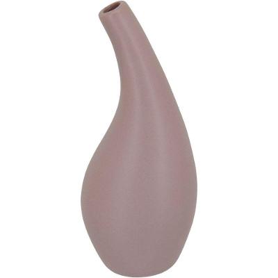 Vaso Decorativo Enfeite Casa Cerâmica 23x10x10cm Bege