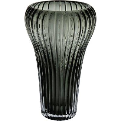 Vaso Decorativo Enfeite Redondo Home&co Vidro 28x17x17cm Fume