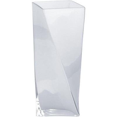 Vaso Decorativo Enfeite Casa Vidro 28x11x11cm Branco