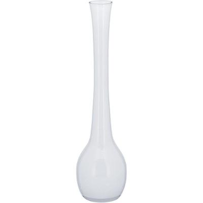 Vaso Decorativo Enfeite Casa Vidro 40x10x10cm Branco