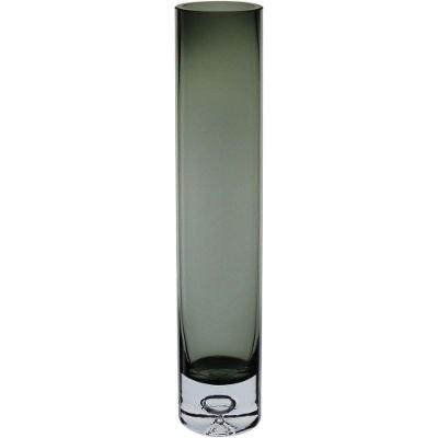 Vaso Decorativo Enfeite Casa Tubo Home&co Vidro 30x6x6cm Fume