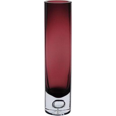 Vaso Decorativo Enfeite Casa Tubo Home&co Vidro 25x6x6cm Roxo
