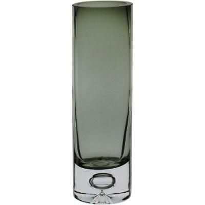 Vaso Decorativo Enfeite Casa Tubo Home&co Vidro 20x6x6cm Fume