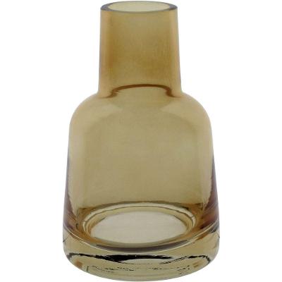 Vaso Decorativo Enfeite Casa Home&co Vidro 14x9x9cm âmbar