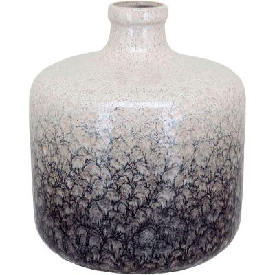 Vaso Decorativo Enfeite Casa Cerâmica 20x17x17cm Azul