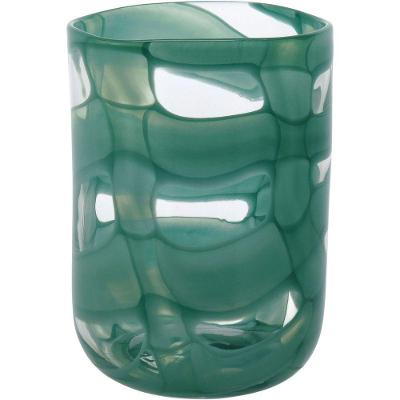 Vaso Decorativo Enfeite Casa Vidro 22x16x16cm Verde