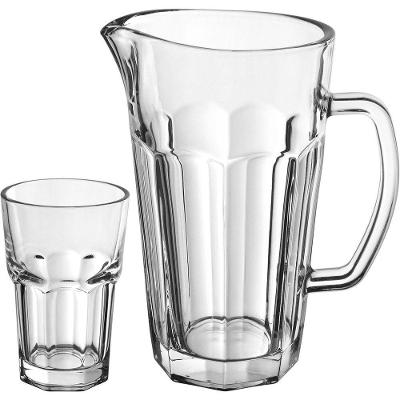 Jogo 7 Peças Jarra/copos água Suco Para Refresco Home&co Eco Crystal 1l/300ml Transparente