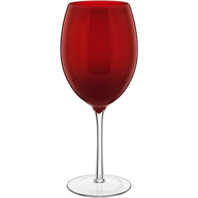 Jogo 2 Taças água Vinho Home&co Opus Vidro 590ml 23x9x9cm Vermelho