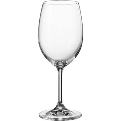 Jogo 6 Taças Vinho água Bohemia Bruna Cristal 350ml 20x8x8cm Transparente
