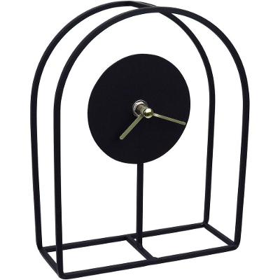 Relógio Mesa Home&co Metal 20x16x6cm Preto