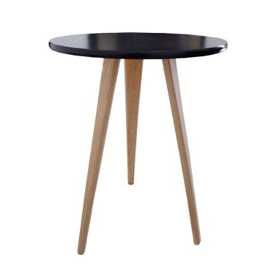 Mesa Lateral De Canto Apoio Redonda Pé Palito Elegance 68 Cm preto