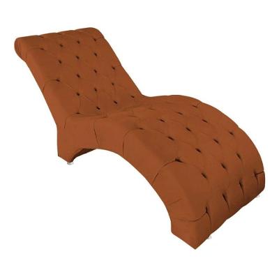 Recamier Divã Espreguiçadeira Para Sala E Cliníca Estética Antonella Veludo terracota