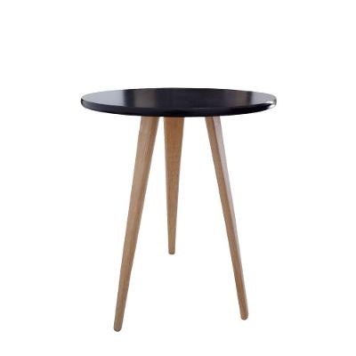 Mesa De Cabeceira Mesa De Apoio Lateral Canto Pé Palito 56 Cm preto