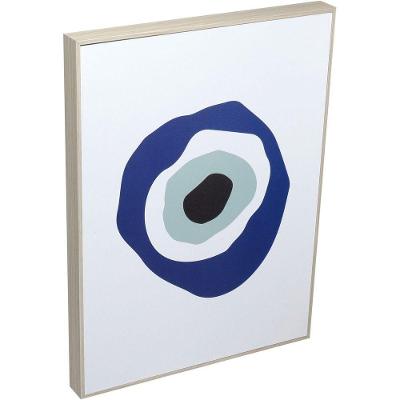 Quadro Decorativo Enfeite Parede Casa Home&co Mdf 40x30x3cm Azul