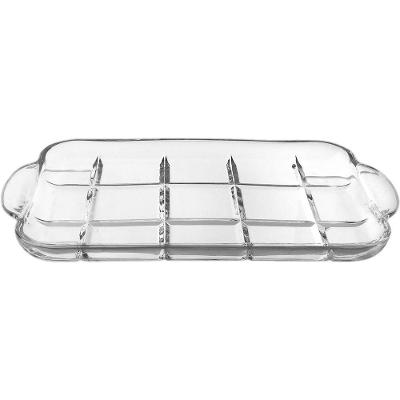 Bandeja Retangular Home&co Vidro 3x38x23cm Transparente Para Servir