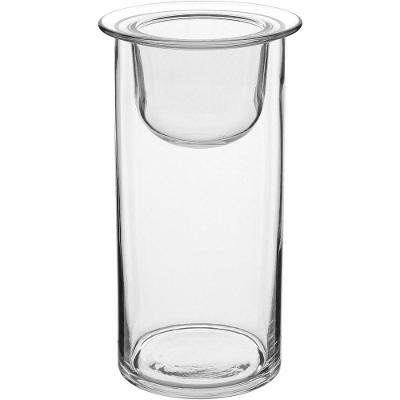 Castiçal Parede Dupla Home&co Eco Crystal 19x12x12cm Transparente Porta Vela