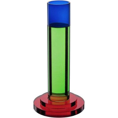 Castiçal Decorativo Porta Vela Home&co Eco Crystal 14x7x7cm Multicolorido