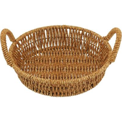 Cesta Plástico 4x17x17cm Natural Decorativa Organizadora