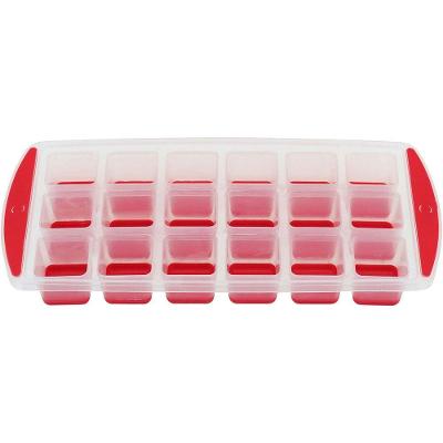 Forma De Gelo Plástico 3x13x27cm Vermelho