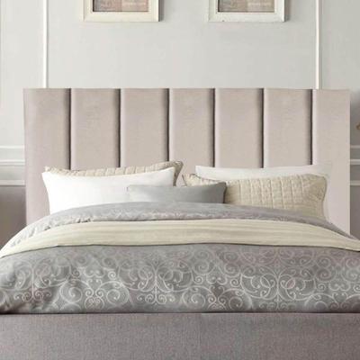 Cabeceira Estofada Cama Box Solteiro 100 Cm Maya Linho E Frame bege