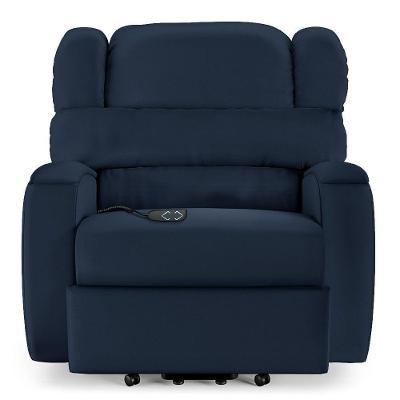 Poltrona Do Papai Reclinável Kalie Elevação Lift Elétrico Fh9 Pu Azul - Mpozenato