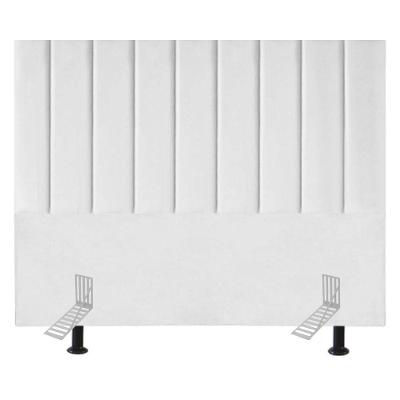 Cabeceira Cama Casal Box Queen Size 160 Cm Maya Corino E Frame branco