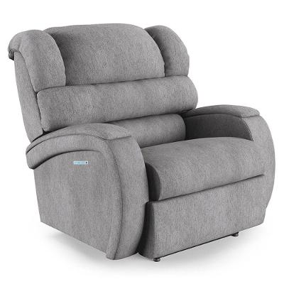 Poltrona Do Papai Reclinável Kalie Elétrica Botão Led Massagem Fh9 Linho Cinza - Mpozenato