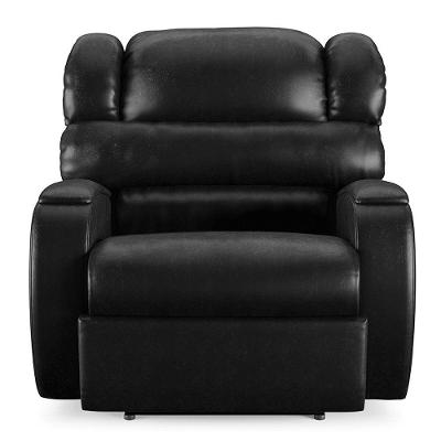 Poltrona Do Papai Reclinável Kalie Elétrica Botão Led Fh9 Pu Preto Brilho - Mpozenato