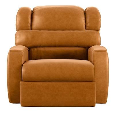 Poltrona Do Papai Reclinável Kalie Manual Gatilho Fh9 Pu Whisky - Mpozenato