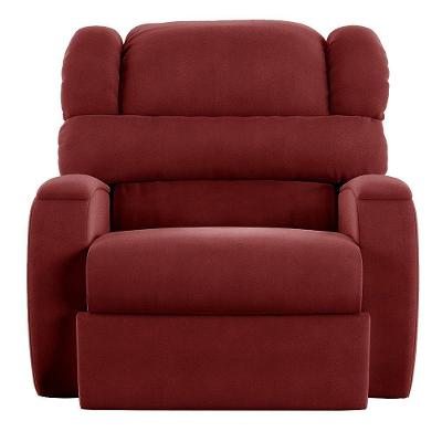 Poltrona Do Papai Reclinável Kalie Manual Gatilho Fh9 Veludo Vermelho - Mpozenato