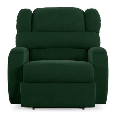 Poltrona Do Papai Reclinável Kalie Elétrica Botão Led Fh9 Veludo Verde - Mpozenato