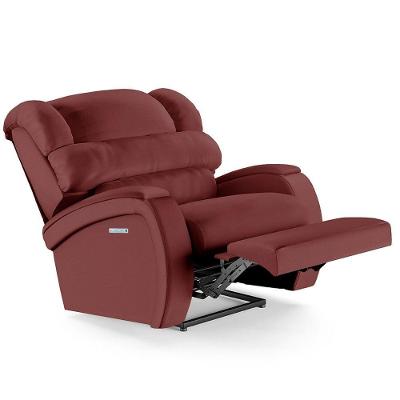 Poltrona Do Papai Reclinável Kalie Elétrica Botão Led Massagem Fh9 Pu Vermelho