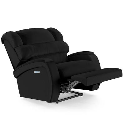 Poltrona Do Papai Reclinável Kalie Elétrica Botão Led Massagem Fh9 Pu Preto - Mpozenato