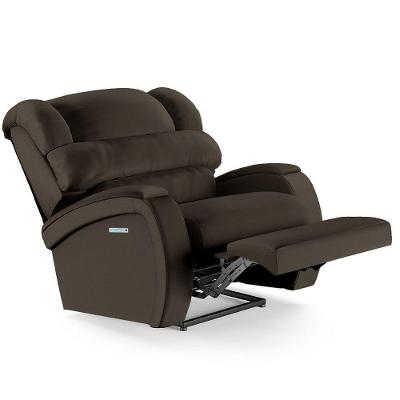 Poltrona Do Papai Reclinável Kalie Elétrica Botão Led Massagem Fh9 Pu Marrom - Mpozenato
