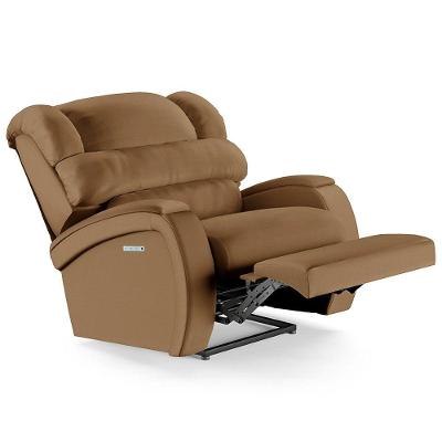 Poltrona Do Papai Reclinável Kalie Elétrica Botão Led Massagem Fh9 Pu Caramelo - Mpozenato