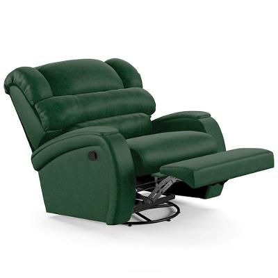 Poltrona Do Papai Reclinável Kalie Glider Giratória Fh9 Pu Verde Musgo - Mpozenato
